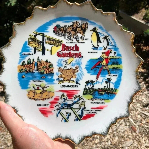 Vintage Busch Gardens Los Angeles Souvenir Plate - Picture 3 of 5